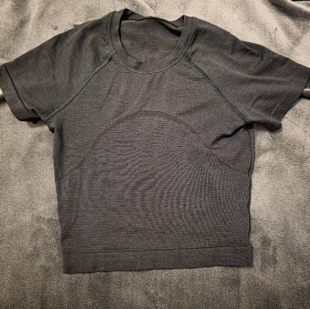 lululemon athletica Black Swiftly Tech Cropped Short Sleeve